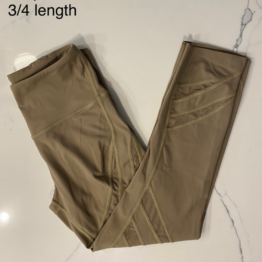Taupe 3/4 length leggings